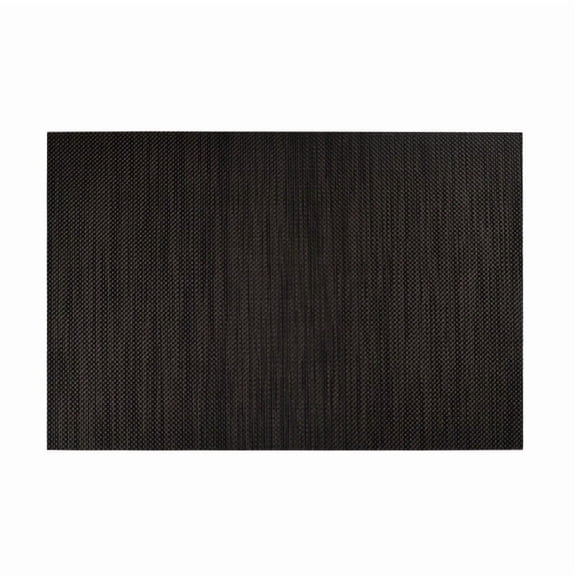 Mictong Retro PVC Woven Heat-Resistant Placemats, 6 Pieces, 17.72X11.81 Inches, Waterproof Mats For Indoor, Outdoor And Restaurant Daily Use, Black