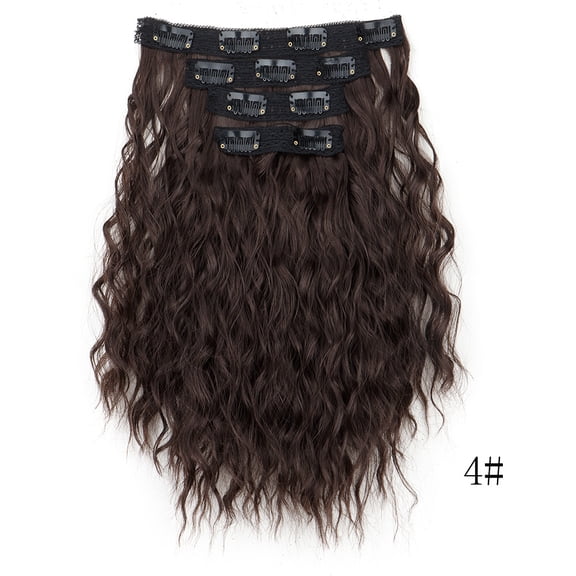 Mictong Synthetic Hair Extensions, 11.82 inch Curly Clip Wig Set, Short Curly Ripple Hair Patch, Natural-Looking Curly Hair PatchSynthetic Curly Hair Patch Suitable for Women, 1 Set, Style A