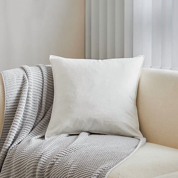 Mictong White Edge Pillow 1 Piece 17.72 * 17.72 Inches, Modern Country Style Pillow, Decorative Pillow For Living Room Sofa And Bedroom Bed
