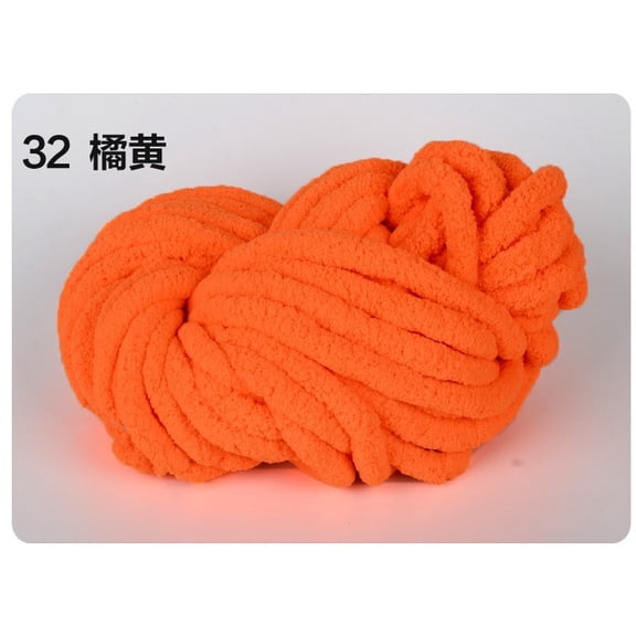 Mictong acrylic yarn for crochet, 250g roving, suitable for crafts and DIY projects, roving thread for beginners and professional craftsmen, 1 piece, orange