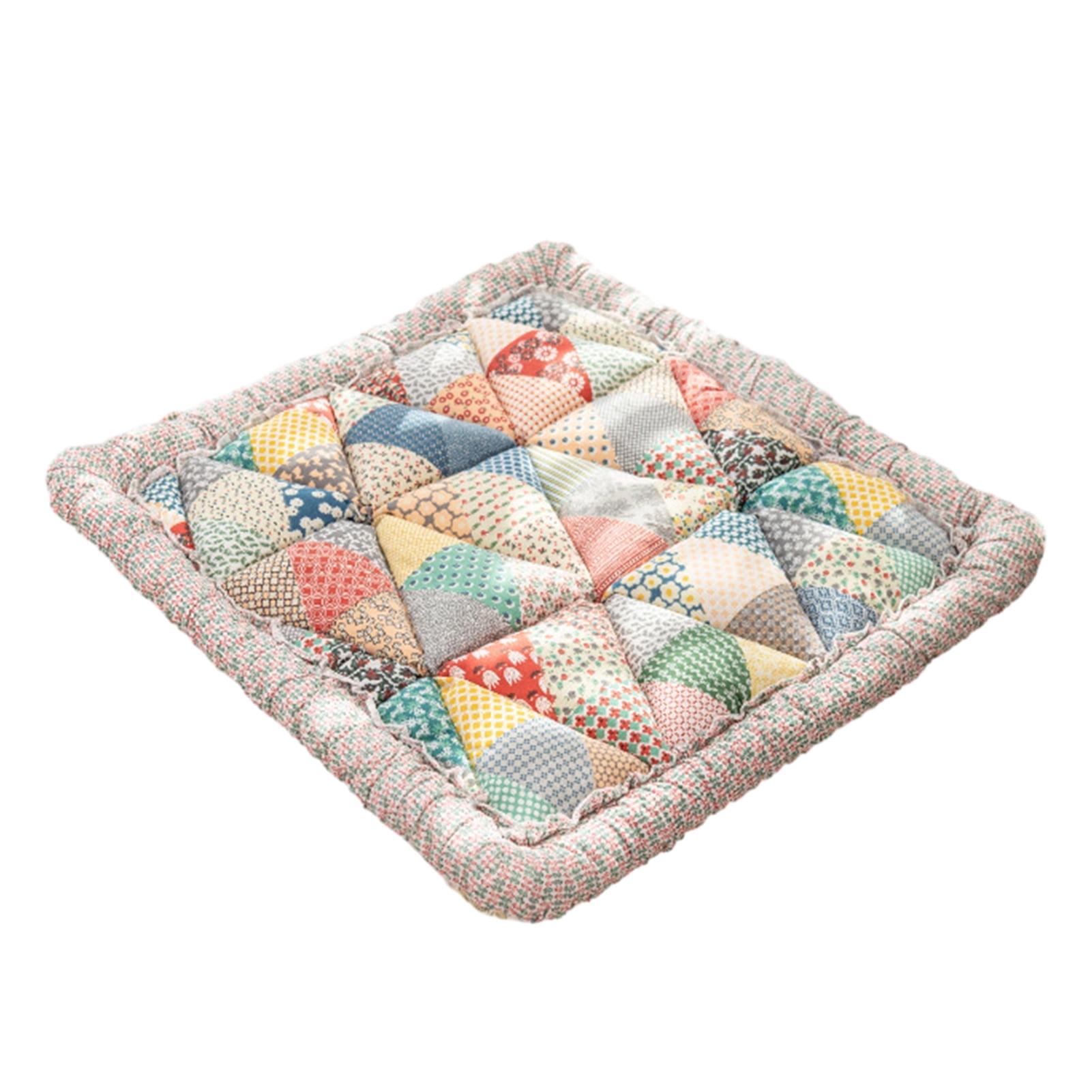 Mictong anti slip floral cotton sofa cushion, universal sofa cushion for all seasons, machine washable bay window cushion, multiple colors, 1 piece