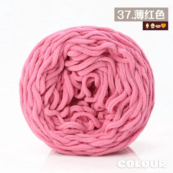 Mictong coarse wool yarn, 160g wool yarn, crochet and knitting wool yarn, DIY project soft knitting wool yarn, high-quality knitting wool yarn, knitting coarse wool yarn, 1 piece, Pink F