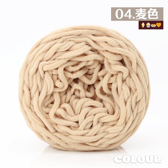 Mictong coarse wool yarn, 160g wool yarn, crochet and knitting wool yarn, DIY project soft knitting wool yarn, high-quality knitting wool yarn, knitting coarse wool yarn, 1 piece, Light khaki