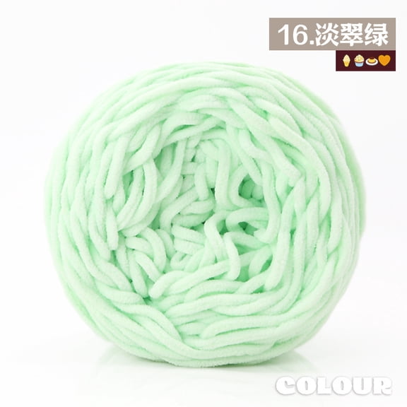 Mictong coarse wool yarn, 160g wool yarn, crochet and knitting wool yarn, DIY project soft knitting wool yarn, high-quality knitting wool yarn, knitting coarse wool yarn, 1 piece, Light green