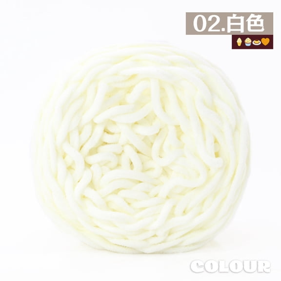 Mictong coarse wool yarn, 160g wool yarn, crochet and knitting wool yarn, DIY project soft knitting wool yarn, high-quality knitting wool yarn, knitting coarse wool yarn, 1 piece, Off-white