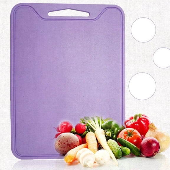 Mictong colorful cutting board, high-quality silicone cutting board, easy to clean, environmentally friendly cutting board suitable for kitchen, bar, RV, purple, 1 piece