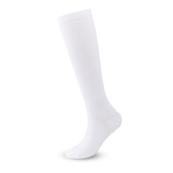 Mictong compression socks, cycling sports socks, comfortable and breathable, suitable for both men and women, suitable for outdoor fitness, running and daily wear, 3 pairs, L/XL white