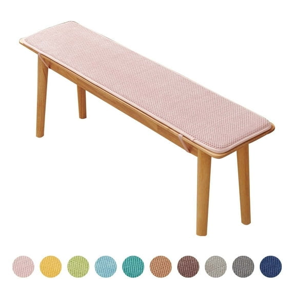 Mictong corduroy bench cushion chair cushion long cushion suitable for home use, Pink, 1 piece