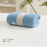 Mictong cotton towel, 13 * 27.56 inches high absorbency towel, soft and comfortable, quick drying cotton towel for bathroom, daily use, family travel and hotel, 2 pieces, style C, blue