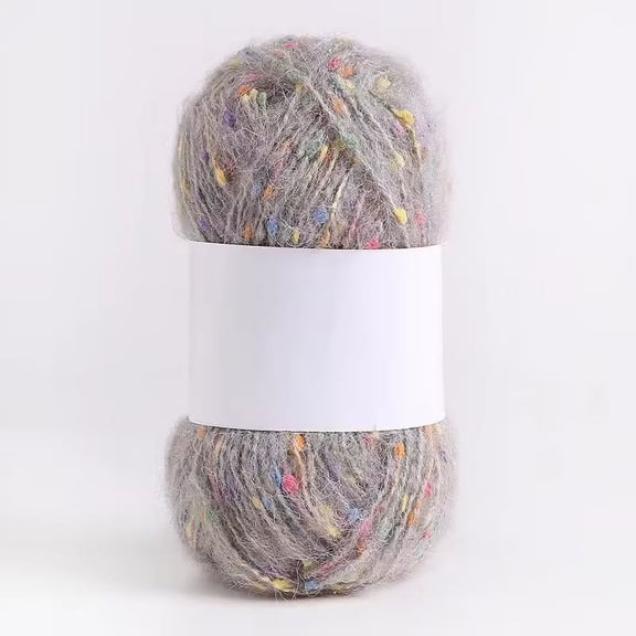 Mictong crochet yarn, 50g super soft crochet yarn, suitable for DIY soft crochet yarn, high-quality crochet yarn for beginners, suitable for hand crochet yarn, 2 pieces, Light grey