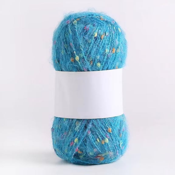 Mictong crochet yarn, 50g super soft crochet yarn, suitable for DIY soft crochet yarn, high-quality crochet yarn for beginners, suitable for hand crochet yarn, 2 pieces, Lake blue