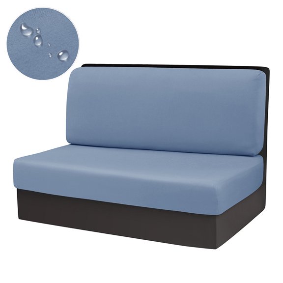 Mictong elastic dining table cushion cover, rectangular dining chair cushion cover, dining table protective cover, suitable for camping table sofa cover and cushion cover, 1 set, blue