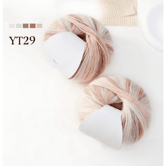 Mictong fine spun yarn, 120g blended multi-color yarn, multi-color yarn used for crochet or hand weaving, smooth and durable yarn suitable for DIY crafts and clothing, 1 piece, style U