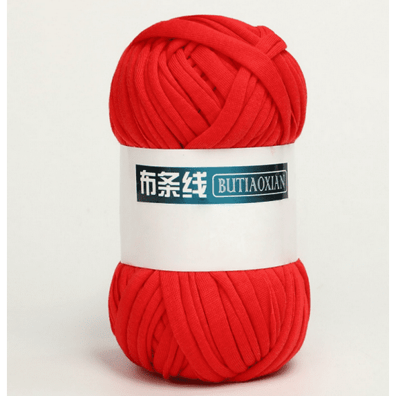 Mictong hand woven coarse yarn, 100g thick woven yarn, soft blended hand woven yarn for beginners, suitable for handicrafts, DIY bags, and creative handicrafts, 1 piece, red