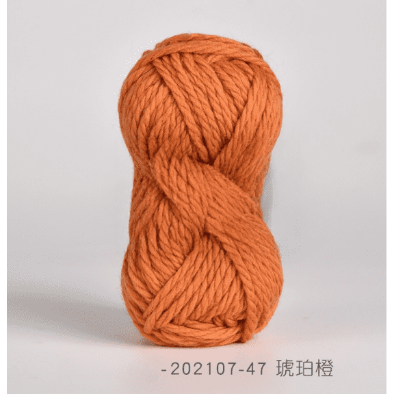 Mictong hand woven wool yarn, 50g fine spun wool yarn, high-quality wool yarn for crochet, suitable for handicrafts, DIY projects, and creative crafts, 1 piece, Orange