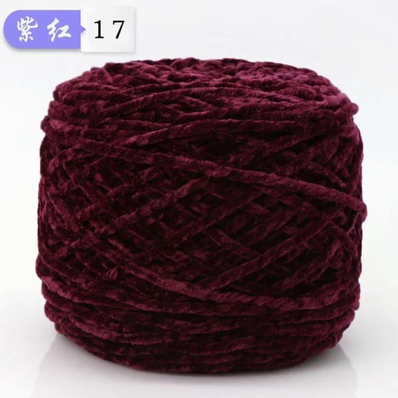 Mictong hand woven yarn, 200g fine spun thick soft yarn, high-quality hand woven yarn, used for crochet, suitable for handicrafts, DIY projects and creative crafts, 1 piece, Purple-red