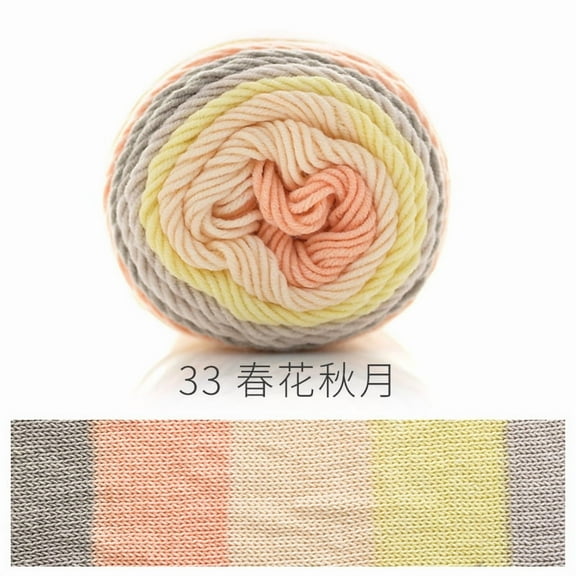 Mictong high-quality multi-color spun heavy yarn, 100g hand woven soft yarn, soft cotton nitrile blended crochet yarn, suitable for DIY scarves, sweaters, blankets, etc., 1 piece, style Q