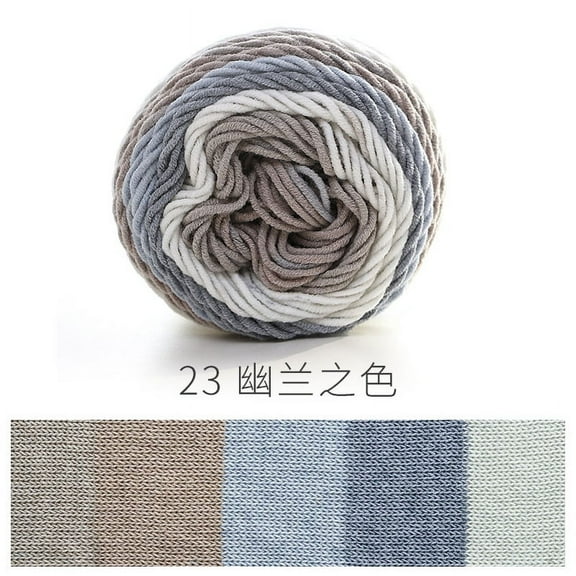 Mictong high-quality multi-color spun heavy yarn, 100g hand woven soft yarn, soft cotton nitrile blended crochet yarn, suitable for DIY scarves, sweaters, blankets, etc., 1 piece, style G