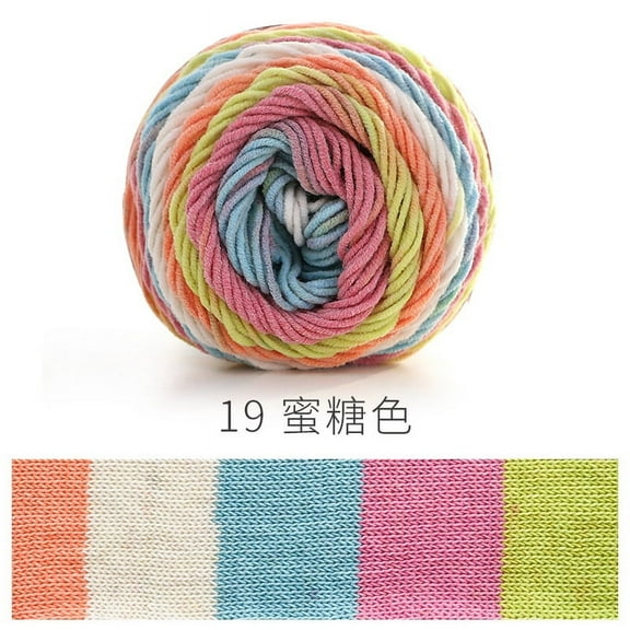 Mictong high-quality multi-color spun heavy yarn, 100g hand woven soft yarn, soft cotton nitrile blended crochet yarn, suitable for DIY scarves, sweaters, blankets, etc., 1 piece, style C