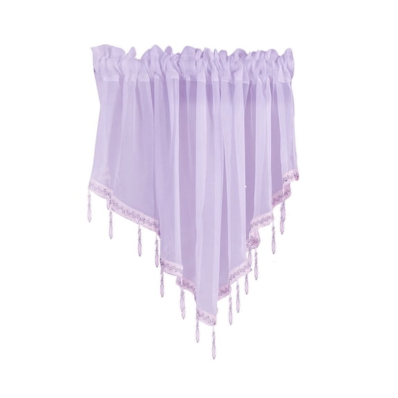 Mictong kitchen curtains, solid color curtains, elegant curtains suitable for bedroom windows, purple, 1 piece