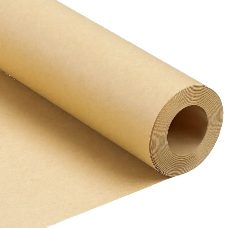 Mictong kraft paper roll, 11.82 inches x 54.6 yard, gift wrapping paper, multifunctional kraft paper for gift wrapping, handmade and bouquet packaging, 1 roll, brown