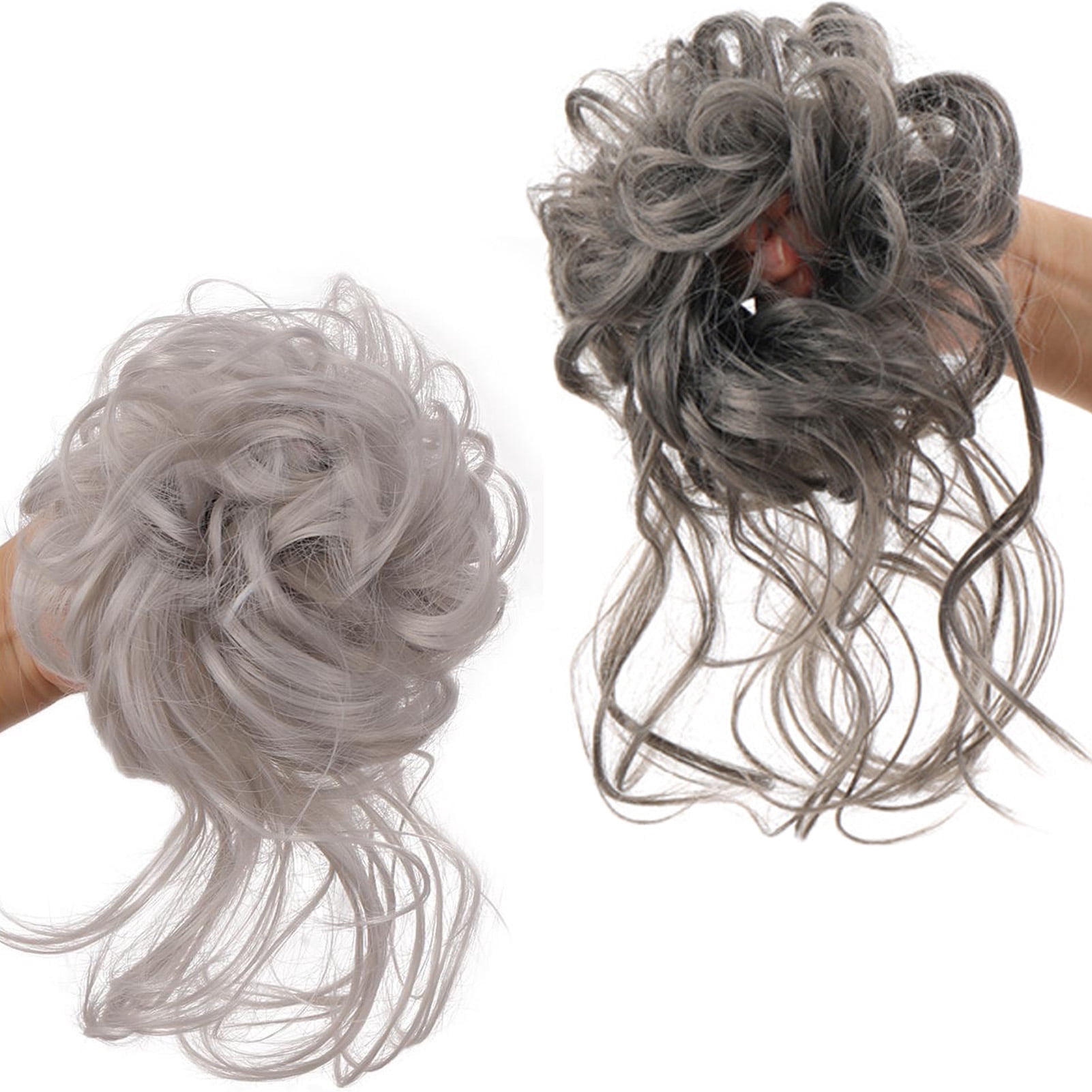 Mictong messy bun hair patches with hair loops, messy bun extensions ...