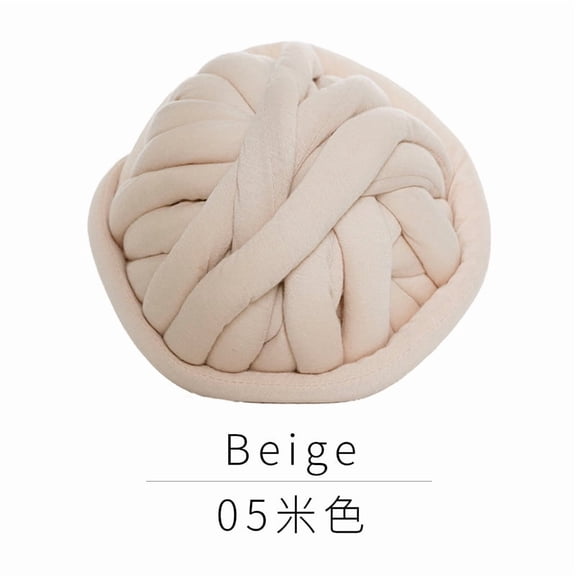 Mictong roving is used for crochet weaving, 250g roving is used for hand weaving and crochet weaving, crochet weaving blanket, suitable for DIY craft projects, 1 piece, Beige