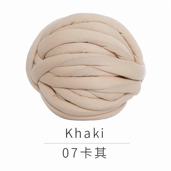 Mictong roving is used for crochet weaving, 250g roving is used for hand weaving and crochet weaving, crochet weaving blanket, suitable for DIY craft projects, 1 piece, Khaki