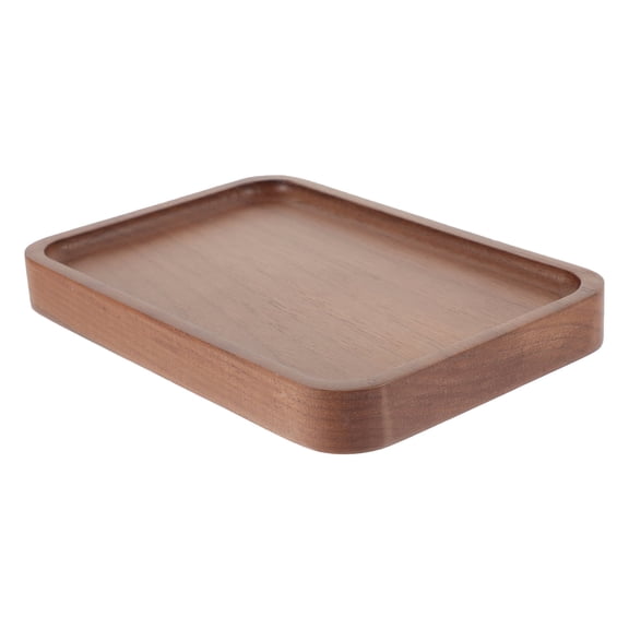 Mictong tray wooden dining tray food tray, rectangular wooden tray, used for dining in bed, coffee, cake, brown, 1 piece