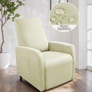 Mictong waterproof small recliner sofa cover, elastic recliner cover, furniture protection cover with storage bag, suitable for living room, Beige, 1 piece