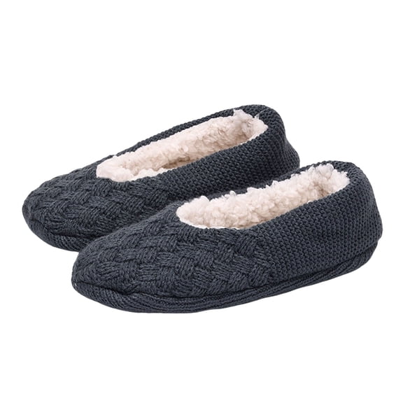 Mictong women's slippers socks, women's warm floor socks, non slip bottom, comfortable and warm adult winter home slippers, dark gray, 1 pair