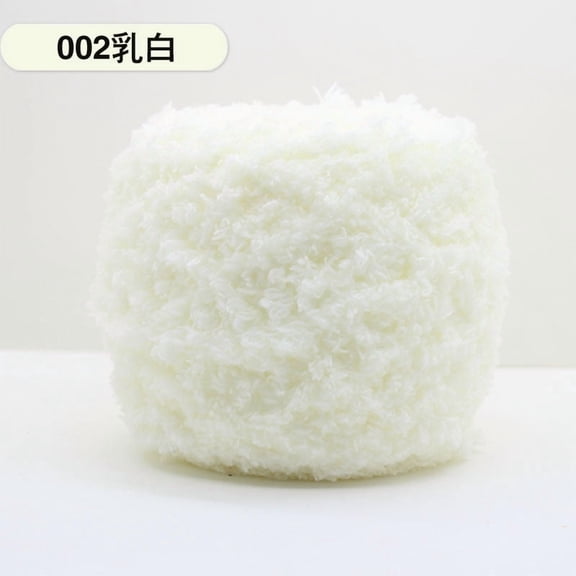 Mictong wool yarn for weaving, 100g soft wool yarn, high-quality wool blend yarn, ideal choice for DIY crafts, knitted wool yarn, winter accessories and home decoration, 2 piece, Milky white