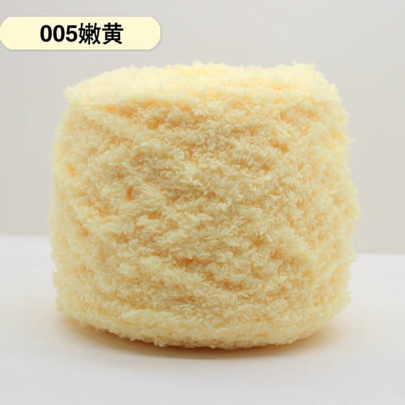 Mictong wool yarn for weaving, 100g soft wool yarn, high-quality wool blend yarn, ideal choice for DIY crafts, knitted wool yarn, winter accessories and home decoration, 2 piece, Light yellow