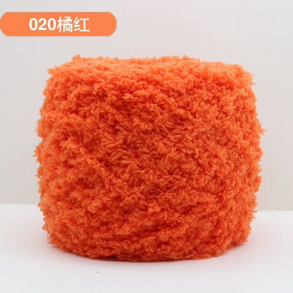 Mictong wool yarn for weaving, 100g soft wool yarn, high-quality wool blend yarn, ideal choice for DIY crafts, knitted wool yarn, winter accessories and home decoration, 2 piece, Orange-red