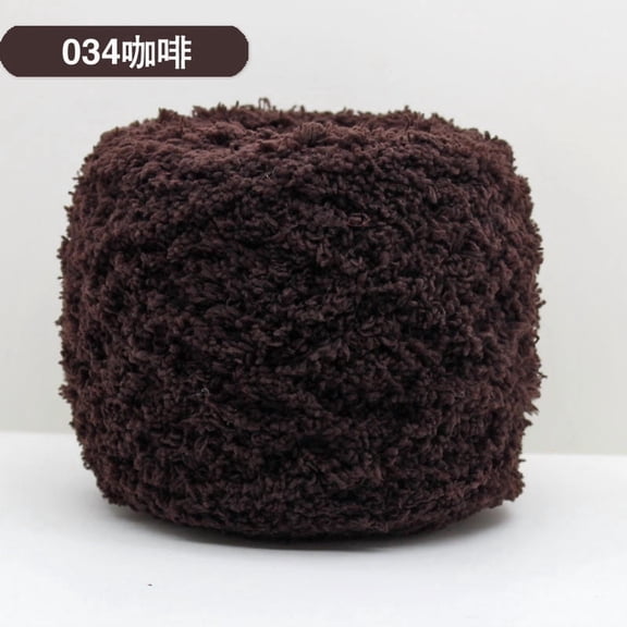 Mictong wool yarn for weaving, 100g soft wool yarn, high-quality wool blend yarn, ideal choice for DIY crafts, knitted wool yarn, winter accessories and home decoration, 2 piece, Dark brown