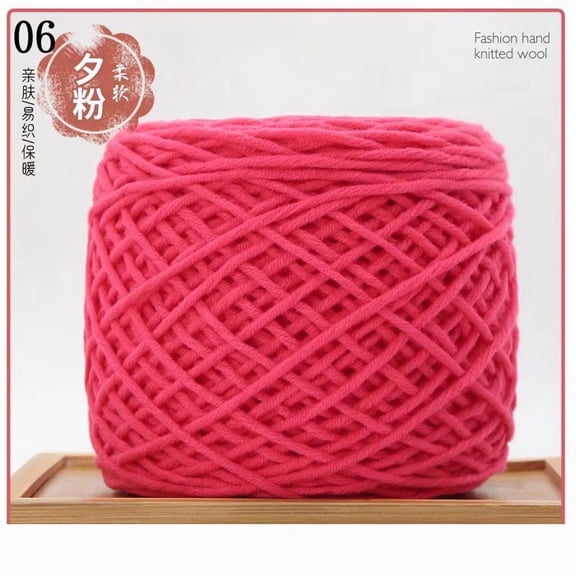 Mictong yarn, 200g soft yarn for crochet, suitable for beginners and experienced crochet, suitable for DIY projects, crochet accessories such as scarves, hats, etc., 2 pieces, Dark pink