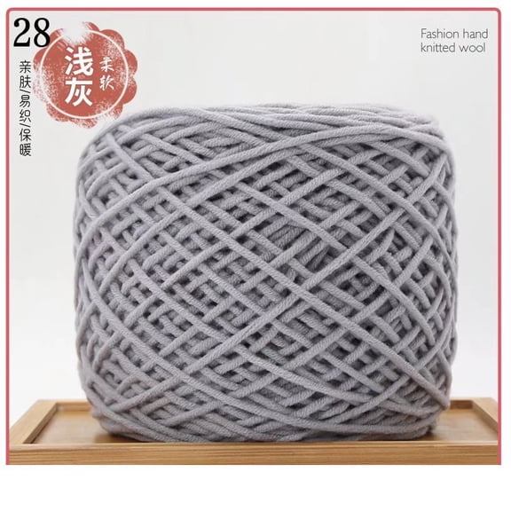 Mictong yarn, 200g soft yarn for crochet, suitable for beginners and experienced crochet, suitable for DIY projects, crochet accessories such as scarves, hats, etc., 2 pieces, Light grey