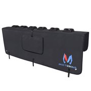Mictuning Upgraded Tailgate Bike Pad with Exclusive Arc Concave Slots, Big Back Opening and Tool Pocket, Cover Protection for Truck Bed Carries Up to 6 Bikes