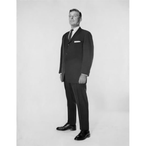 Mid Adult Businessman Standing Poster Print - 18 x 24 in.