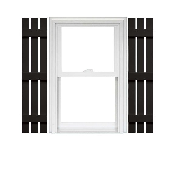 Mid America 3 Board and Batten Spaced Vinyl Shutters 12 Inch Width (1 Pair) In Stock Now