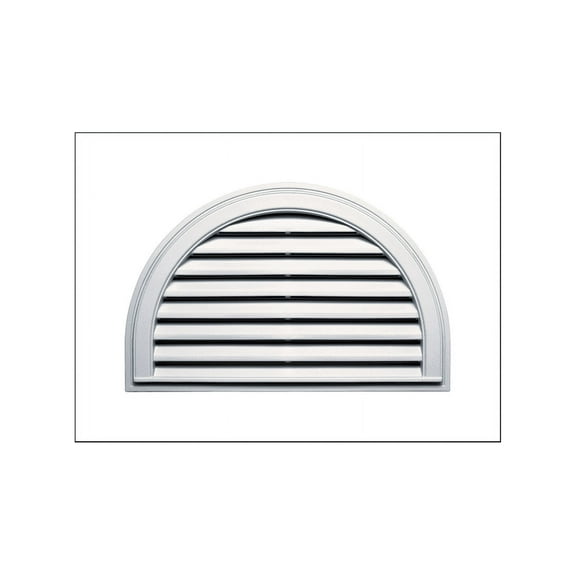 Mid America 34 Inch x 22 Inch Half Round Vinyl Gable Vent (In Stock Now)