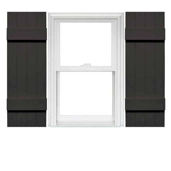 Mid America 4 Board and Batten Joined Vinyl Shutters (1 Pair) In Stock Now
