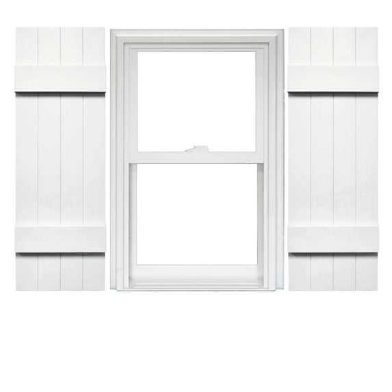 Mid America 4 Board and Batten Joined Vinyl Shutters (1 Pair) In Stock Now