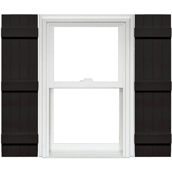 Mid America 4 Board and Batten Joined Vinyl Shutters (1 Pair) In Stock Now