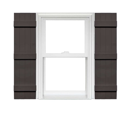 Mid America 4 Board and Batten Joined Vinyl Shutters (1 Pair) In Stock Now