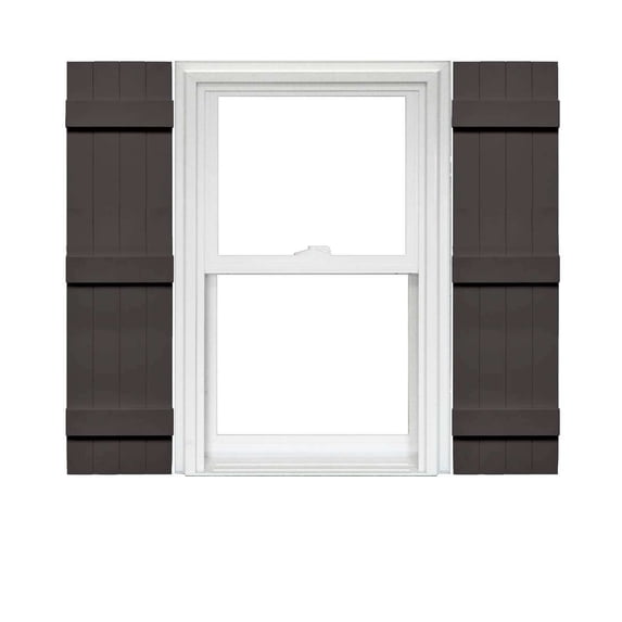 Mid America 4 Board and Batten Joined Vinyl Shutters (1 Pair) In Stock Now