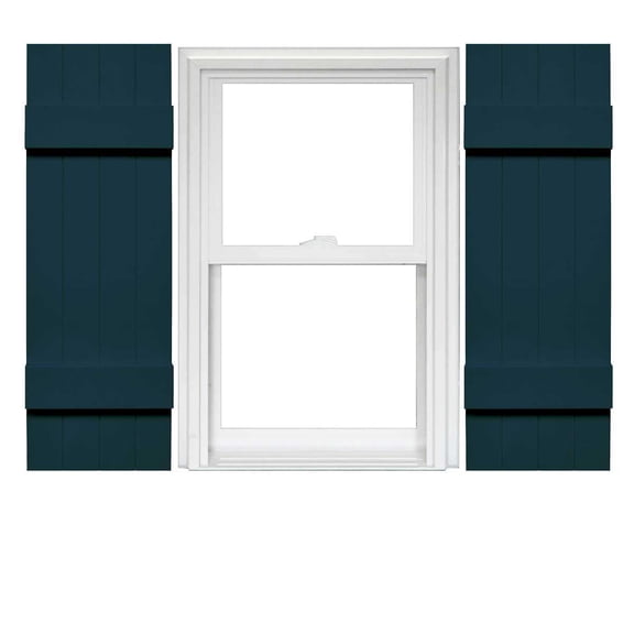 Mid America 4 Board and Batten Joined Vinyl Shutters (1 Pair) In Stock Now