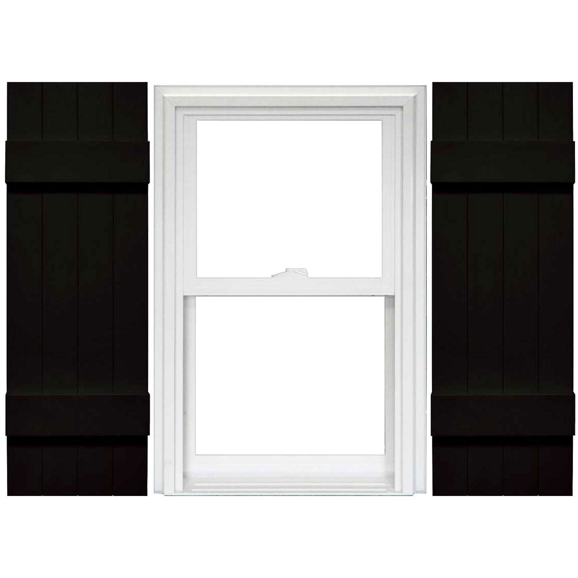 Black Vinyl Board and Batten Shutters, 14'' x 31''
