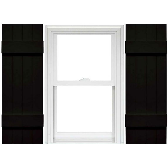 Mid America 4 Board and Batten Joined Vinyl Shutters (1 Pair) In Stock Now