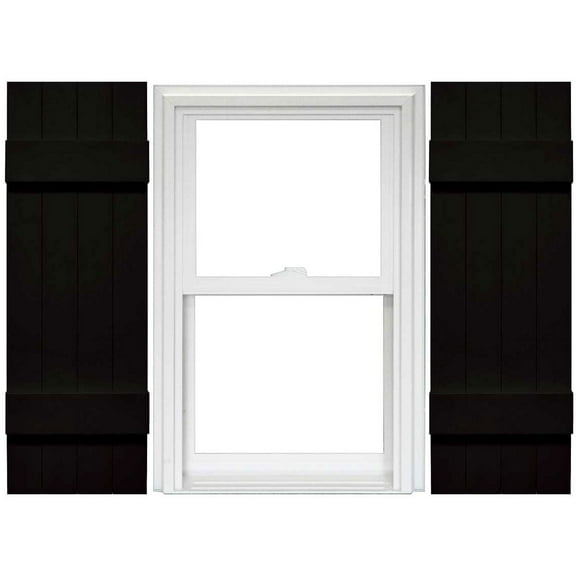 Mid America 4 Board and Batten Joined Vinyl Shutters (1 Pair)